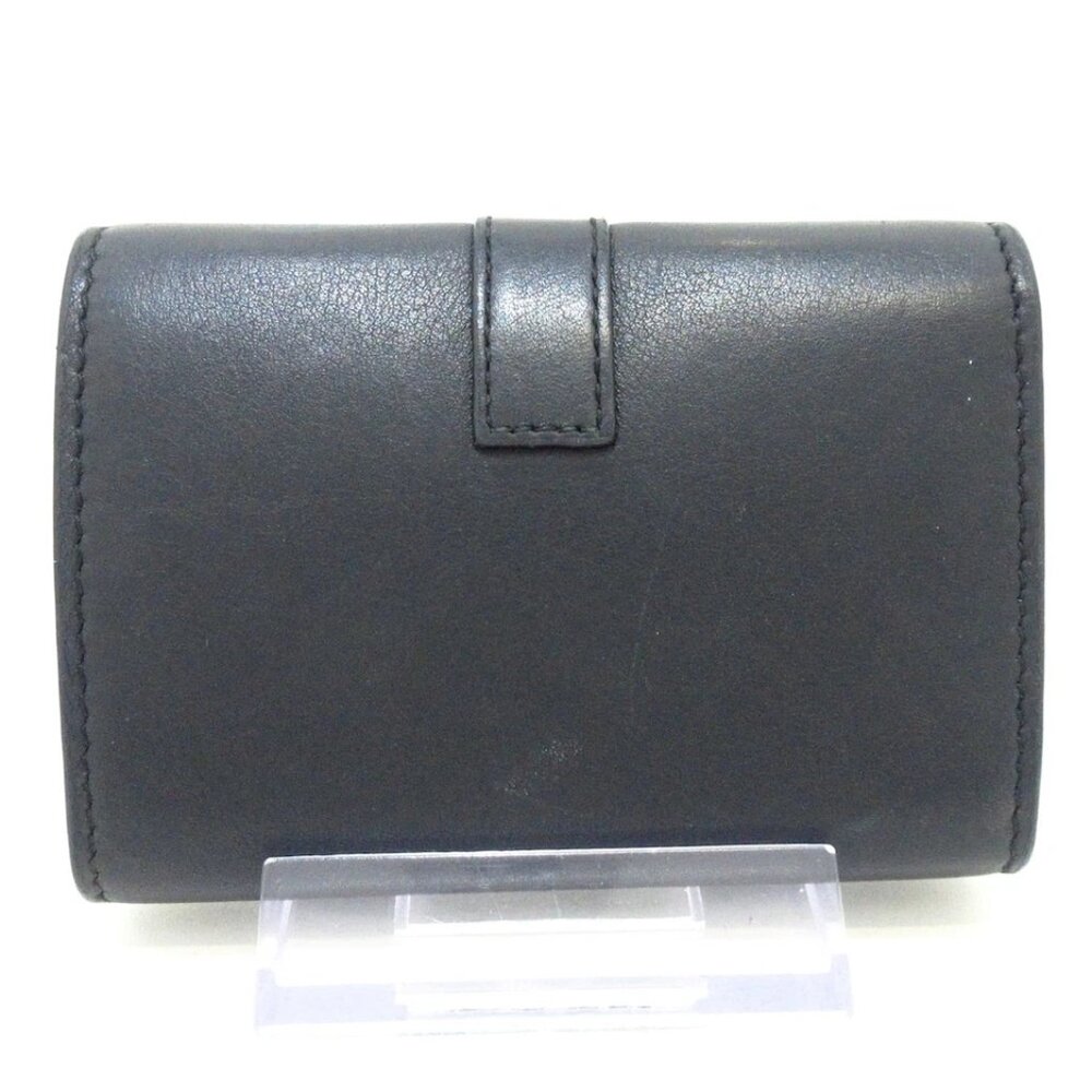 SAINT LAURENT PARIS - Black Gold Leather Key Case 151-072625 - Picture 2 of 11